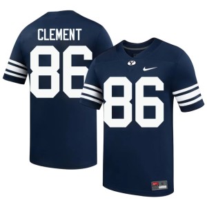 Cole Clement #86 College Football University Men BYU Cougs Navy Jersey 903701-144