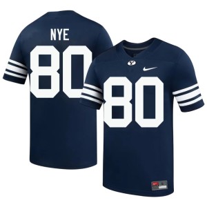 Jacob Nye #80 Official Mens Navy Cougar Nation College Football Jerseys 199345-586