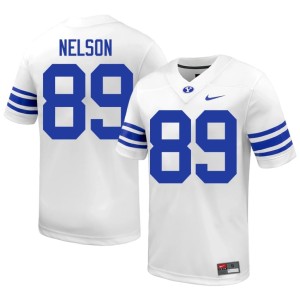 Jett Nelson Cougs White Game #89 College Football Men Jerseys 553636-923