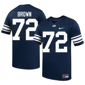 Joe Brown Replica #72 Mens Brigham Young University Cougars Navy College Football Jerseys 710050-571