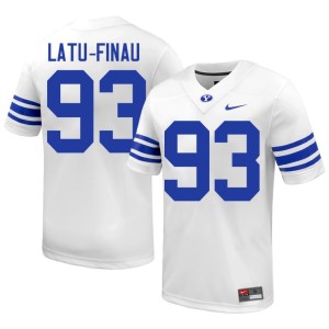 Kelepi Latu-Finau #93 Go Cougars College Football White Mens 2026-27 Jersey 331592-613