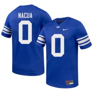 Tei Nacua Mens College Football Replica #0 Royal BYU Cougs Jersey 230808-174