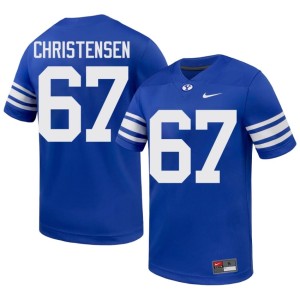 Brady Christensen Official BYU College Football Royal #67 Men's Jerseys 981411-615