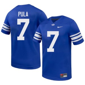 Kennan Pula College Football NCAA Royal Men's BYU Cougs #7 Jersey 762775-464