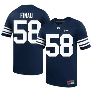 Paki Finau Cougar Nation #58 Navy Men's Replica College Football Jersey 494808-425