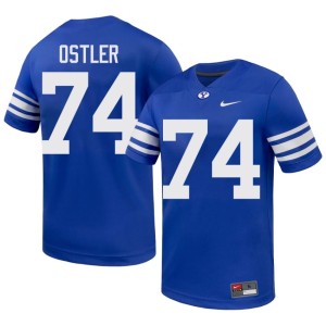 Trevin Ostler #74 Royal Mens College Football Go Cougars Replica Jersey 571627-383