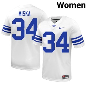 Charlie Miska Alumni White College Football Womens #34 The Cougars Jersey 162917-685