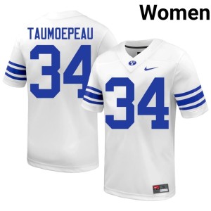 Daniel Taumoepeau College Football University Women White The Cougars #34 Jersey 701047-231