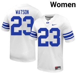 Pierson Watson #23 Embroidery College Football Womens Cougar Nation White Jerseys 889048-627