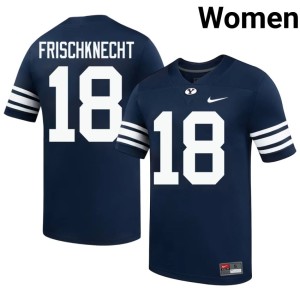 Reggie Frischknecht Alumni Women's The Cougars College Football Navy #18 Jerseys 835031-275