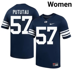 Talitu'i Pututau #57 Cougs Navy Women's College Football Limited Jerseys 400377-418