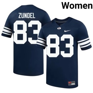 Will Zundel #83 2026-27 College Football Cougs Navy Women's Jersey 354084-333