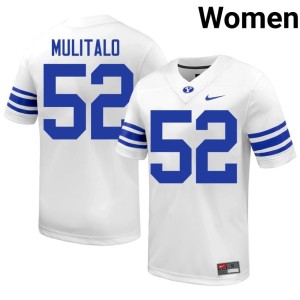 Bott Mulitalo Limited Cougars White #52 Women College Football Jerseys 716828-638