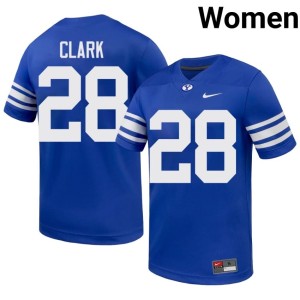 Crew Clark #28 College Football Womens Royal The Y Official Jerseys 679796-677