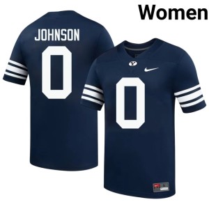 Evan Johnson Womens Game #0 Cougs Navy College Football Jerseys 684127-397