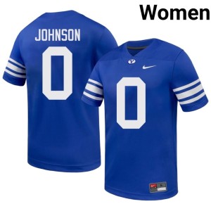 Evan Johnson Official College Football Womens Cougars Royal #0 Jersey 151447-379