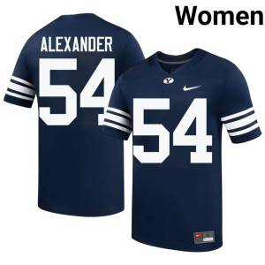 Jake Alexander Women 2026 College Football Go Cougars Navy #54 Jerseys 619349-760