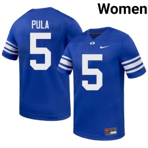 Jaron Pula BYU Cougs Women Game #5 College Football Royal Jersey 932761-463