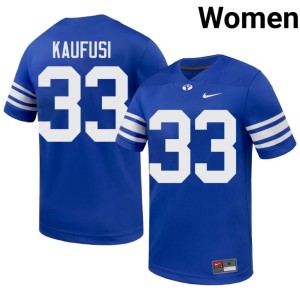 Maika Kaufusi Cougars Royal College Football Official #33 Women's Jerseys 347656-406
