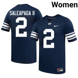 Roger Saleapaga II Navy Womens Brigham Young Cougars Game College Football #2 Jerseys 464955-553