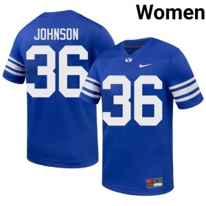 TJ Johnson #36 2026-27 Royal College Football Brigham Young University Women's Jersey 550948-863