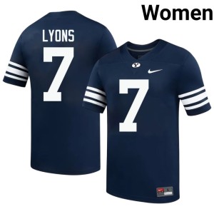 Walker Lyons Cougars 2026-27 College Football #7 Womens Navy Jerseys 520496-160