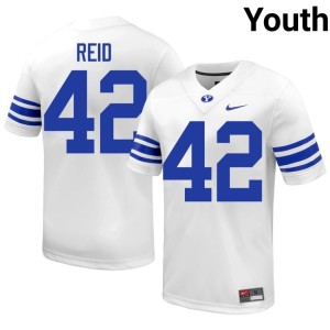 Adney Reid Cougs Youth Game White College Football #42 Jerseys 410314-616