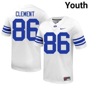 Cole Clement White Youth BYU College Football #86 University Jerseys 369138-644