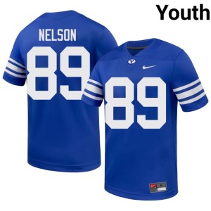 Jett Nelson BYU Cougars #89 Youth Embroidery Royal College Football Jersey 505383-949