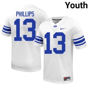 Jojo Phillips College Football NCAA Cougars #13 White Youth Jersey 884435-644