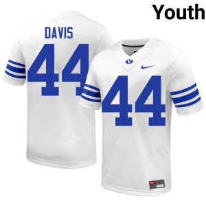 Josh Davis #44 White College Football Stitched Youth The Cougars Jersey 837346-346