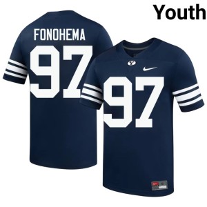Kinilau Fonohema #97 Youth College Football Navy The Y Official Jerseys 938143-230