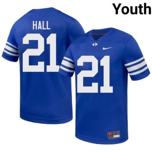 Miles Hall Royal Cougars Youth #21 College Football Embroidery Jersey 782276-554