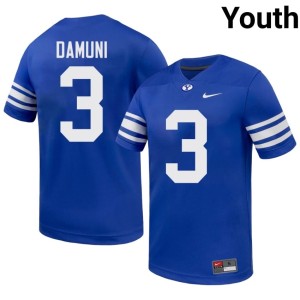 Raider Damuni Royal College Football Youth 2026 #3 Brigham Young Cougars Jersey 896294-298