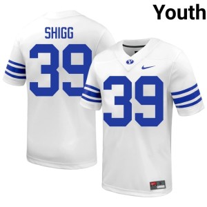 Seth Shigg #39 Youth White College Football High School Brigham Young University Cougars Jerseys 206612-302