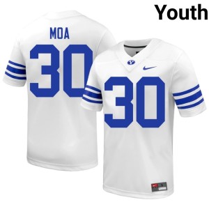 Sione Moa The Y White College Football Youth #30 2026 Jerseys 109706-702