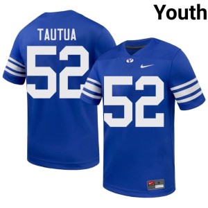 Vincent Tautua Brigham Young University Official #52 Royal Youth College Football Jerseys 144667-254