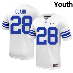 Crew Clark White Stitched Cougar Nation #28 Youth College Football Jerseys 707808-835
