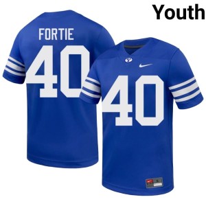 Eldon Fortie Player Youth #40 Brigham Young Cougars Royal College Football Jerseys 588039-278