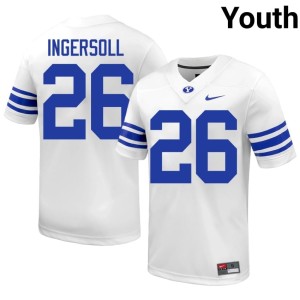 Fisher Ingersoll Youth College Football White High School #26 Brigham Young Cougars Jersey 678231-676