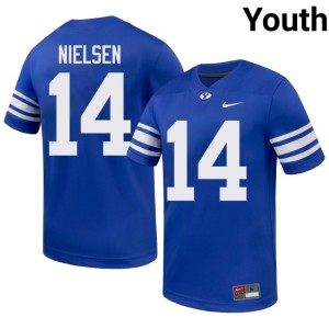 Gifford Nielsen Cougars Royal Youth College Football Replica #14 Jerseys 587122-195