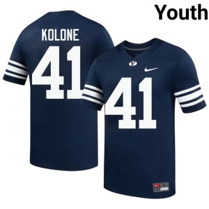 Nehemiah Kolone Youth Replica #41 College Football Navy Cougar Nation Jersey 433729-716