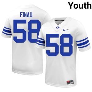 Paki Finau Limited White #58 The Y Youth College Football Jerseys 743486-149