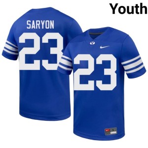 Terrance Saryon College Football Player Royal Brigham Young Cougars #23 Youth Jerseys 350436-254
