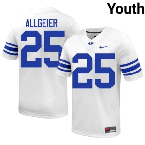 Tyler Allgeier College Football Limited #25 White Brigham Young Cougars Youth Jerseys 547608-780
